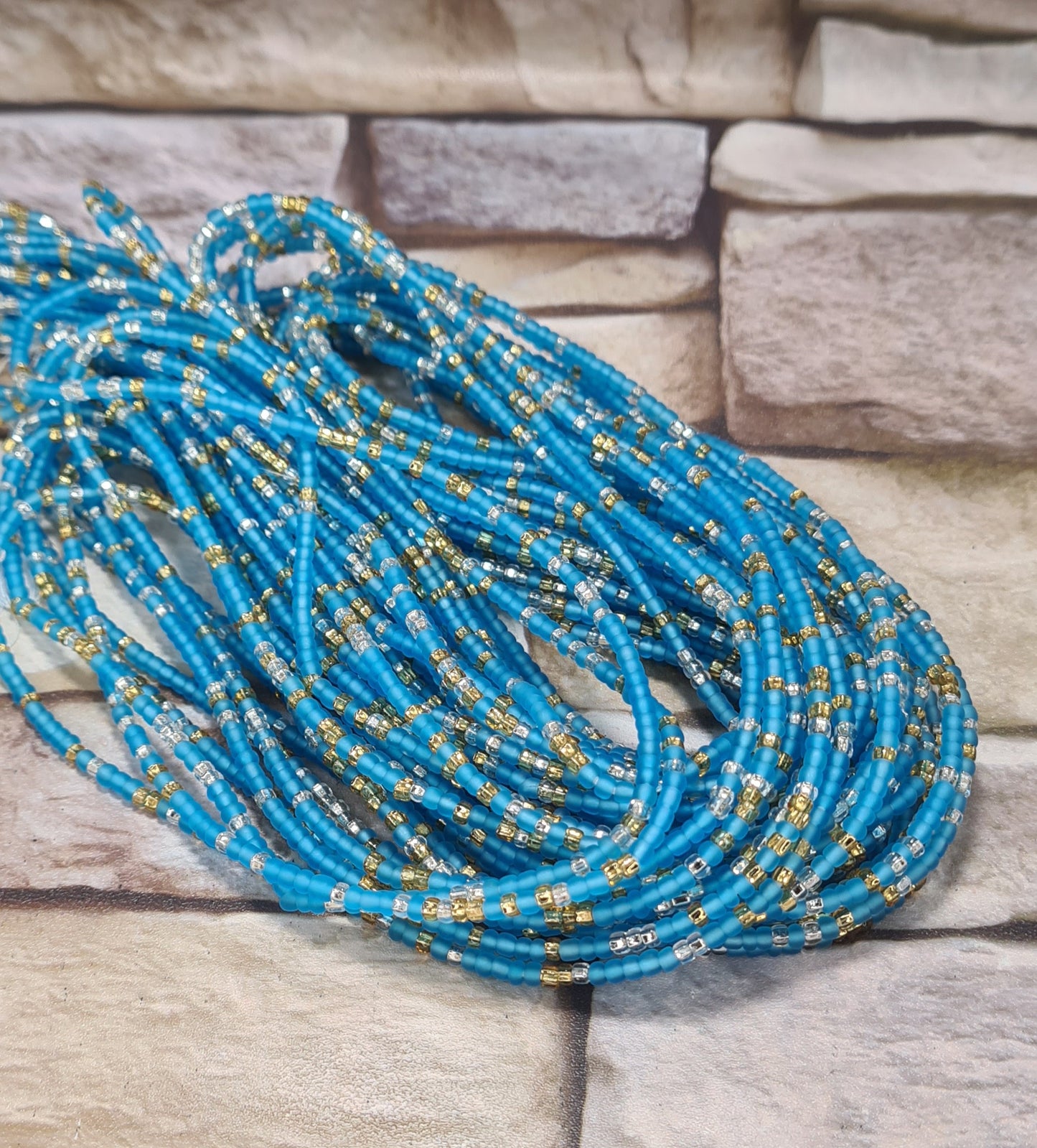 Sky blue|On Sale Waist Beads |Chain Weight control African beads|belly beads| Ghana beads| Weight Tracker| waist beads