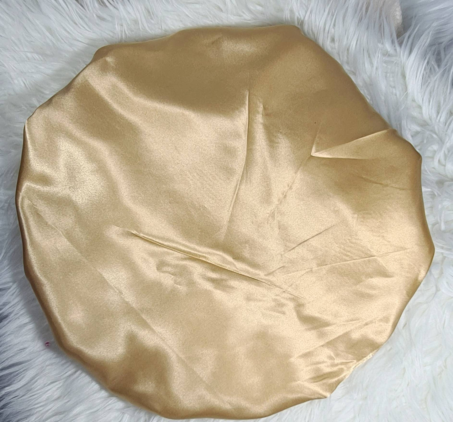 Gold Reversible Satin hair bonnet Satin Elasticated, Sleep Hat Bonnet, Headscarf. Night Sleep, Protecting Hairstyle,