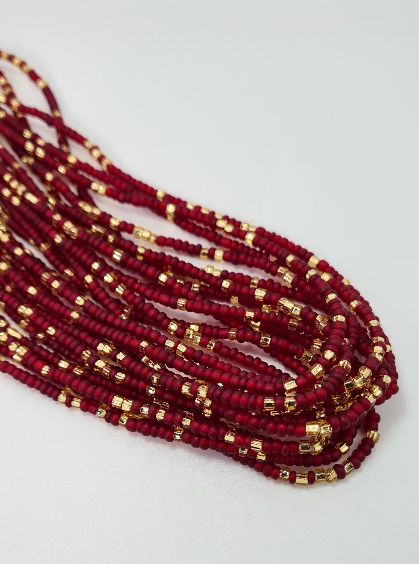 Deep red forested waist beads|On Sale Belly Chain Weight control African beads|belly beads| Ghana beads| Weight Tracker| Nigerian waist beads
