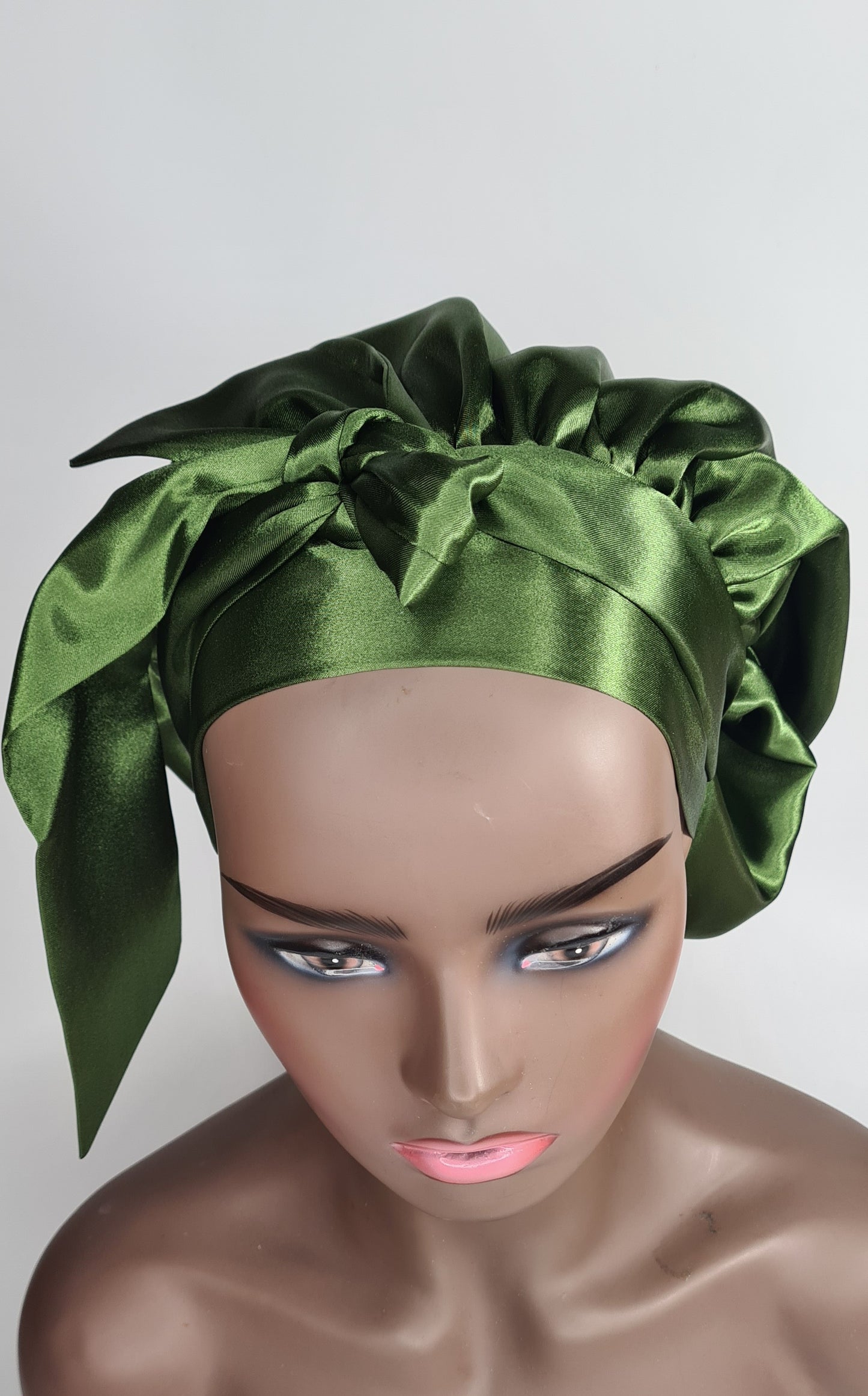 Tie band Reversible Satin hair bonnet  Satin Elasticated, Sleep Hat Bonnet, Headscarf. Night Sleep, Protecting Hairstyle,