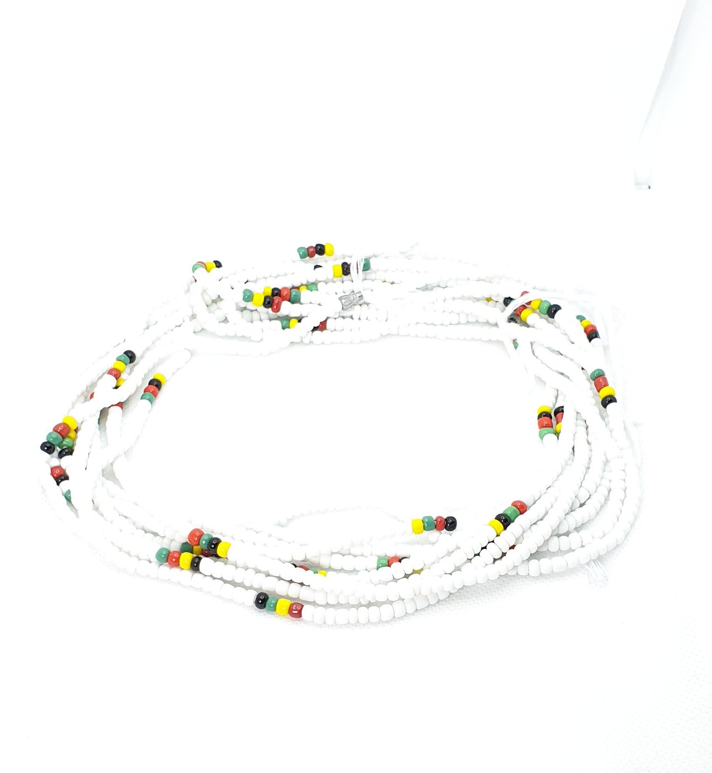 White Waist Bead|Belly Chain|weight loss beads|Weight control beads|African Waist bead|Multi coloured African waist Beads! On sales.