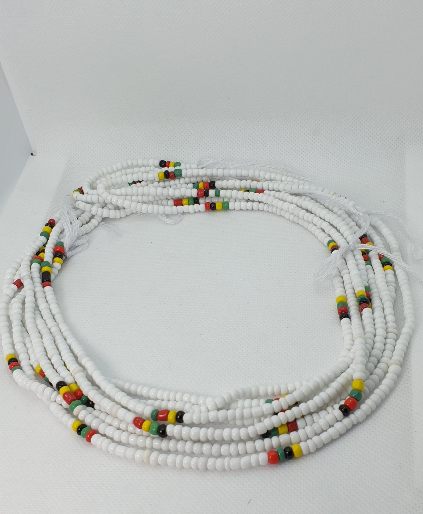 White Waist Bead|Belly Chain|weight loss beads|Weight control beads|African Waist bead|Multi coloured African waist Beads! On sales.