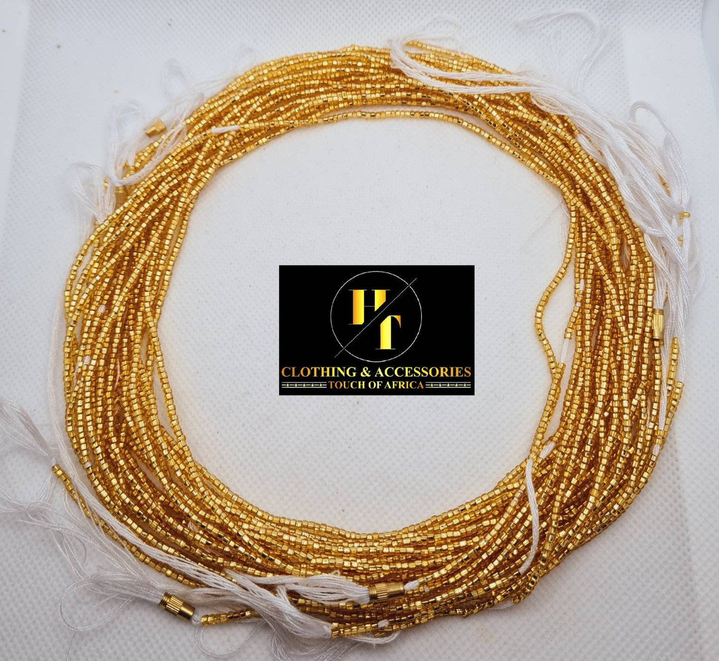 Small Gold colour Waist Beads|On Sale Belly Chain Weight control African beads|belly beads| Ghana beads| Weight Tracker|Small waist beads