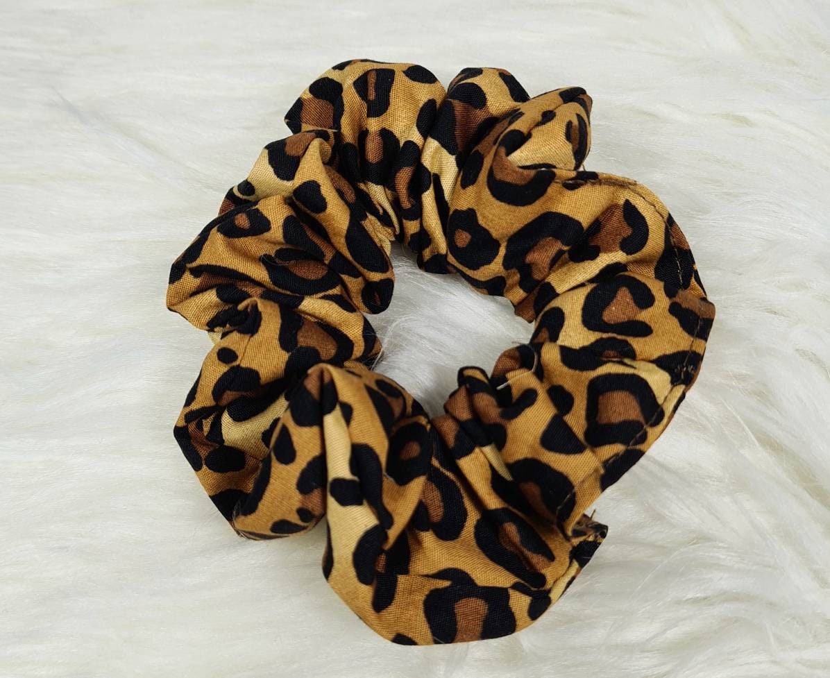 Scrunchie Soft Cotton Hair Accessories Hair Tie Leopard print