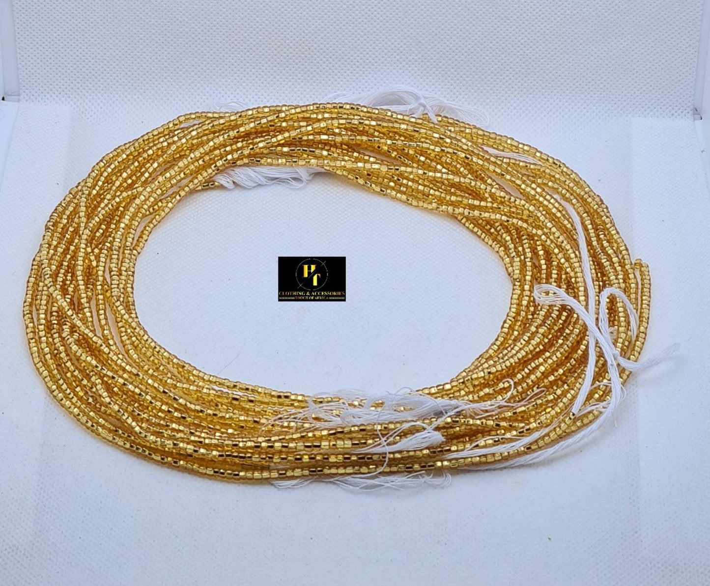 Gold colour Waist Beads|On Sale Belly Chain Weight control African beads|belly beads| Ghana beads| Weight Tracker|Nigerian waist beads