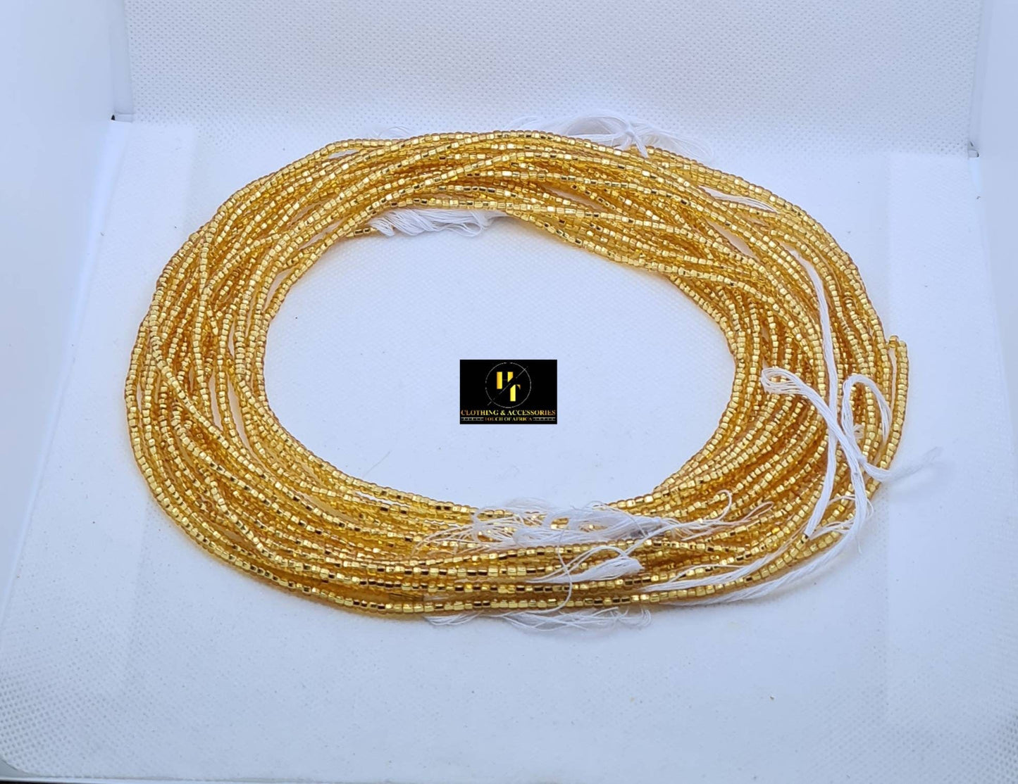 Gold colour Waist Beads|On Sale Belly Chain Weight control African beads|belly beads| Ghana beads| Weight Tracker|Nigerian waist beads