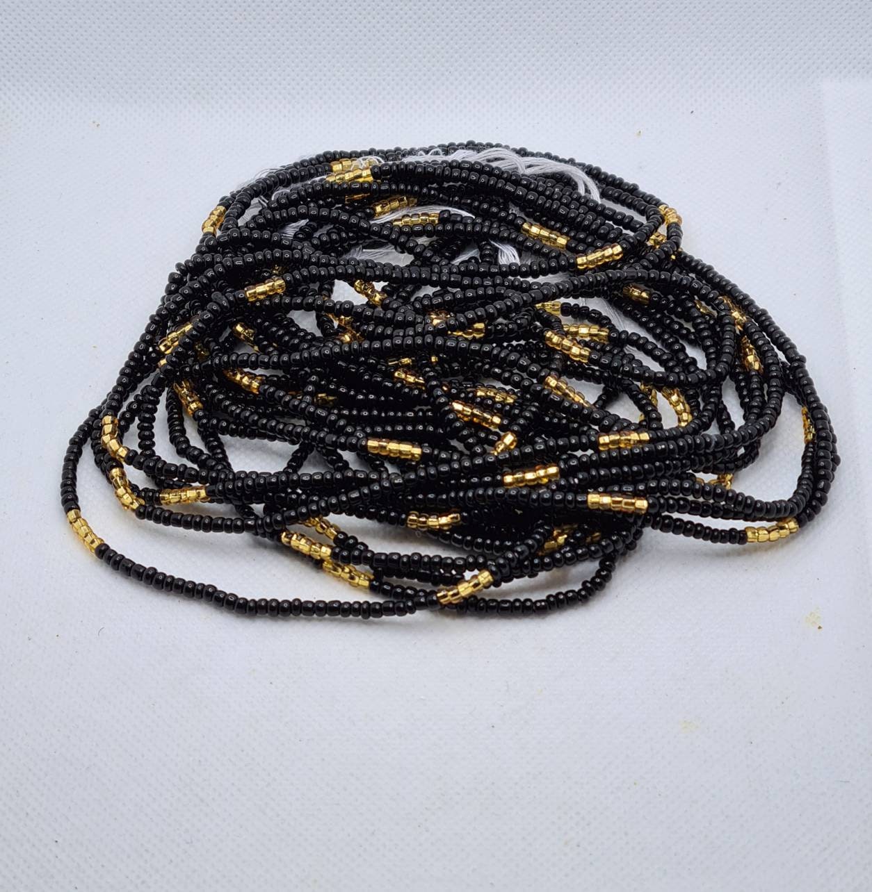 Black and Gold Waist Beads|On Sale Belly Chain Weight control African beads|belly beads| Ghana beads| Weight Tracker Beads| Nigerian Beads
