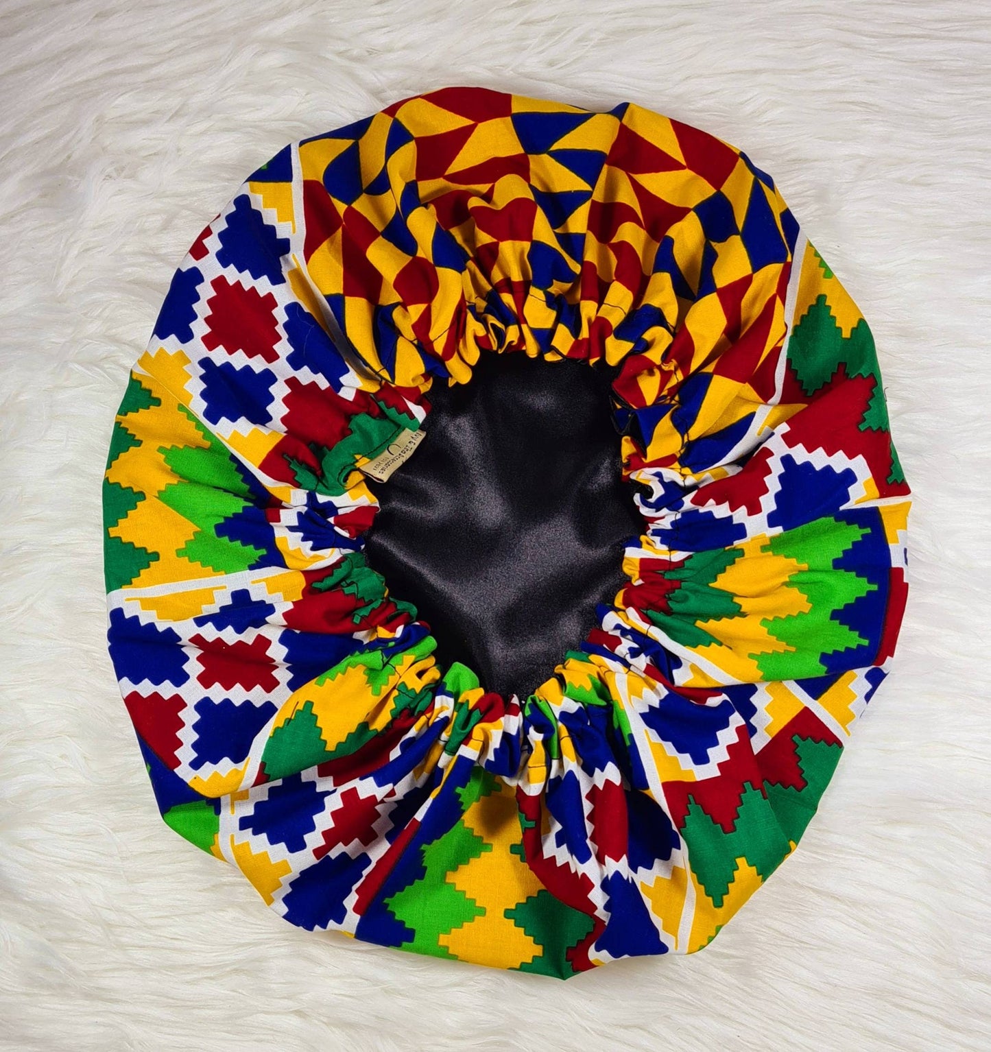 Silky Satin bonnet Ankara Print, Satin Elasticated, Sleep Hat Bonnet, Headscarf. Night Sleep, Protecting Hairstyle,