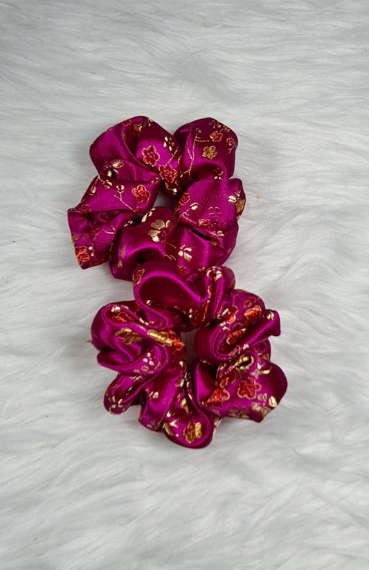 Chinese Print Scrunchie Soft Stretchy Hair Accessories Hair Tie