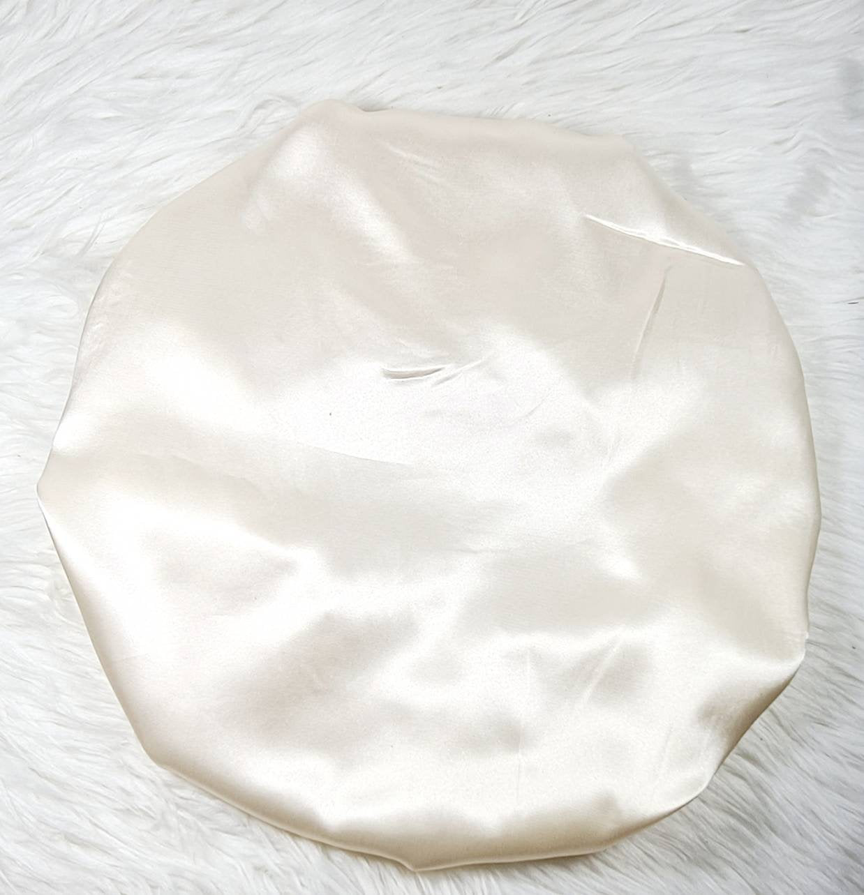 Cream Reversible Satin hair bonnet  Satin Elasticated, Sleep Hat Bonnet, Headscarf. Night Sleep, Protecting Hairstyle,