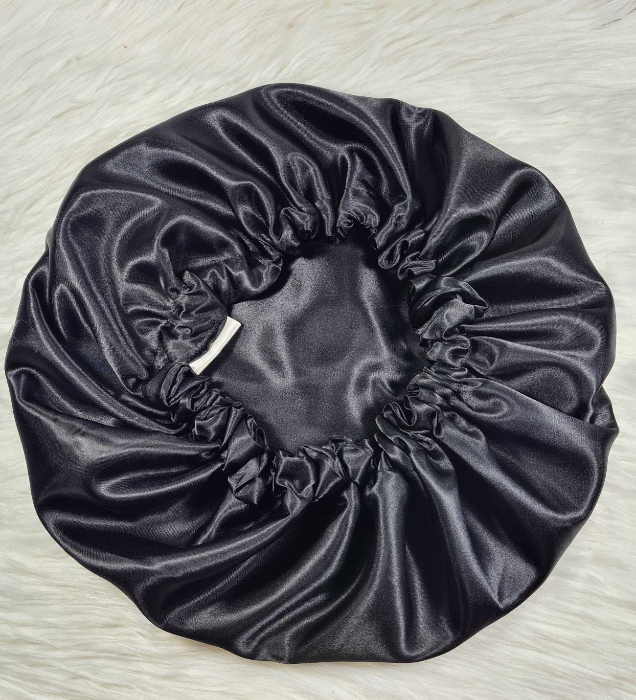 Black Reversible Satin hair bonnet|Satin Elasticated, Sleep Hat Bonnet, Headscarf. Night Sleep, Protecting Hairstyle, Bonnet.