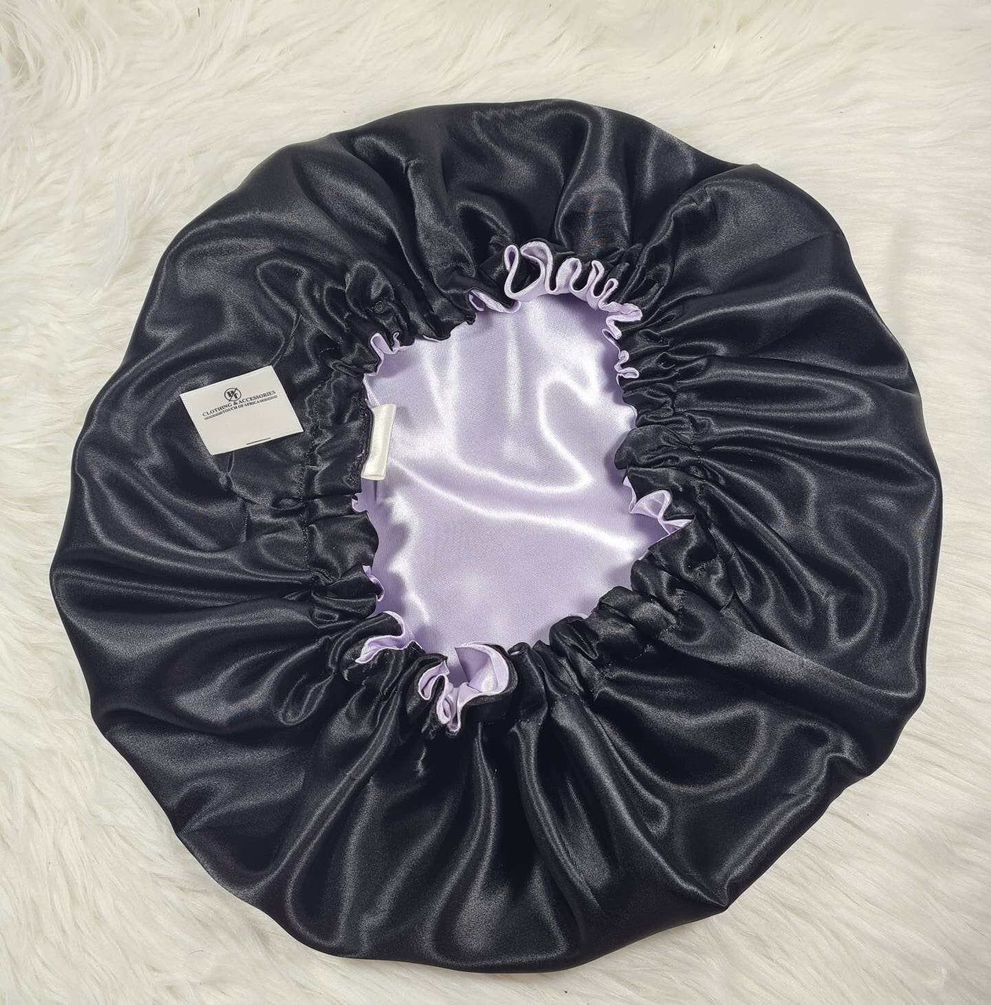 Lilac Reversible Satin hair bonnet|Satin Elasticated, Sleep Hat Bonnet, Headscarf. Night Sleep, Protecting Hairstyle,