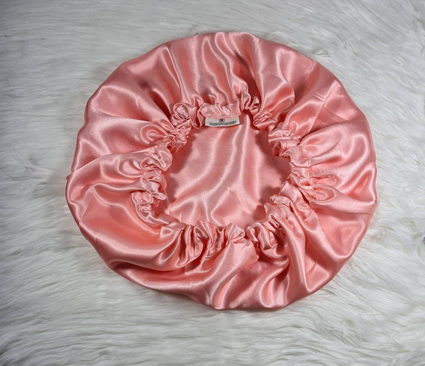 Perfect Fit Pink Reversible Satin Hair bonnet | Satin Elasticated, Sleep Hat Bonnet, Headscarf. Night Sleep, Protecting Hairstyle,