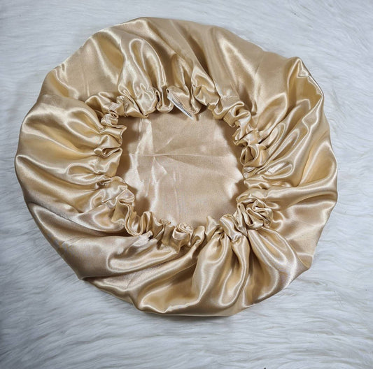 Ant Gold Reversible Satin hair bonnet|Satin Elasticated, Sleep Hat Bonnet, Headscarf. Night Sleep, Protecting Hairstyle,