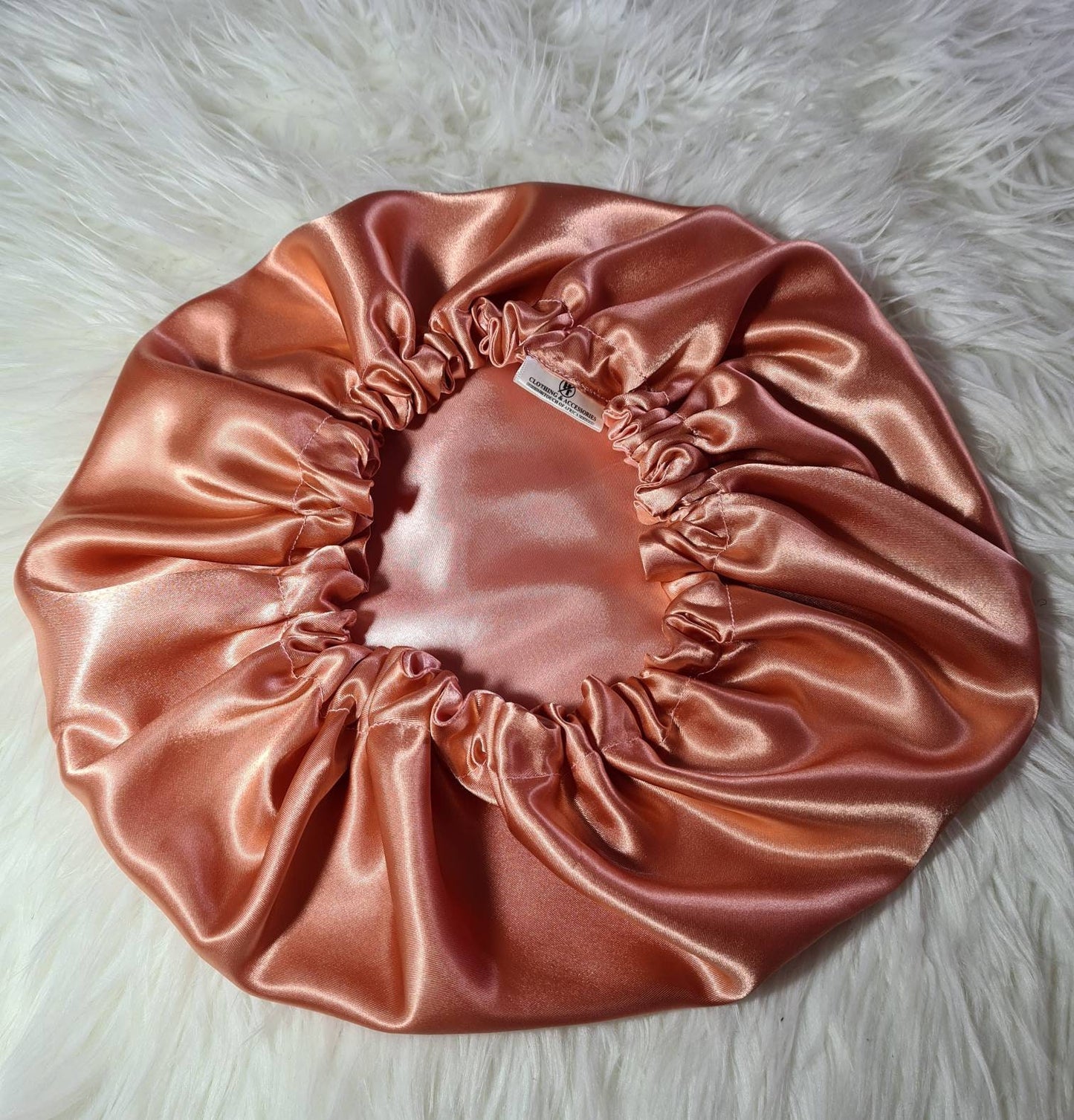 Rose Gold Reversible Satin hair bonnet|Satin Elasticated, Sleep Hat Bonnet, Headscarf. Night Sleep, Protecting Hairstyle,