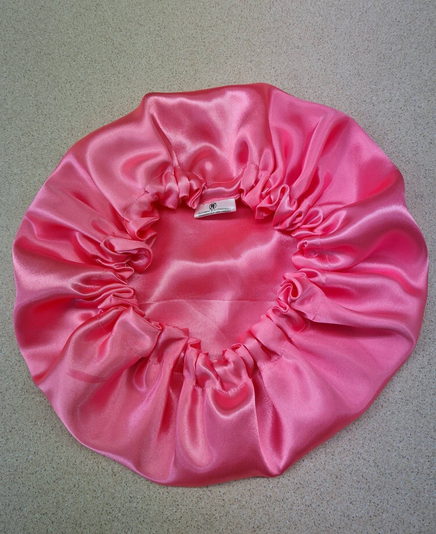 Hot Pink Reversible Satin hair bonnet|Satin Elasticated, Sleep Hat Bonnet, Headscarf. Night Sleep, Protecting Hairstyle,