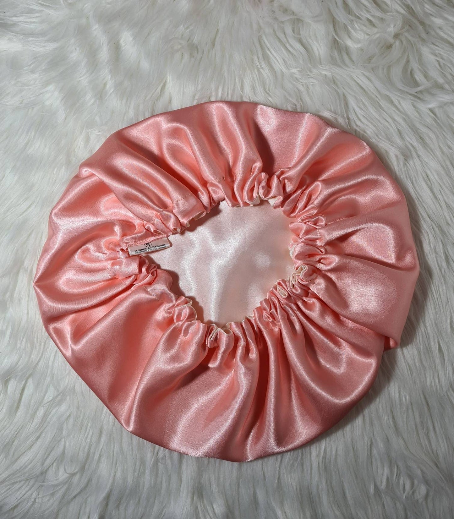 Perfect Fit Pink Reversible Satin Hair bonnet | Satin Elasticated, Sleep Hat Bonnet, Headscarf. Night Sleep, Protecting Hairstyle,
