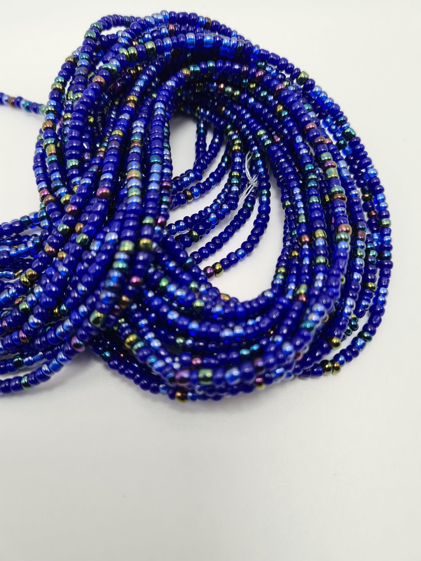 Blue Mix Waist Beads|On Sale Belly Chain Weight control African beads|belly beads| Ghana beads| Weight Tracker| Nigerian waist beads