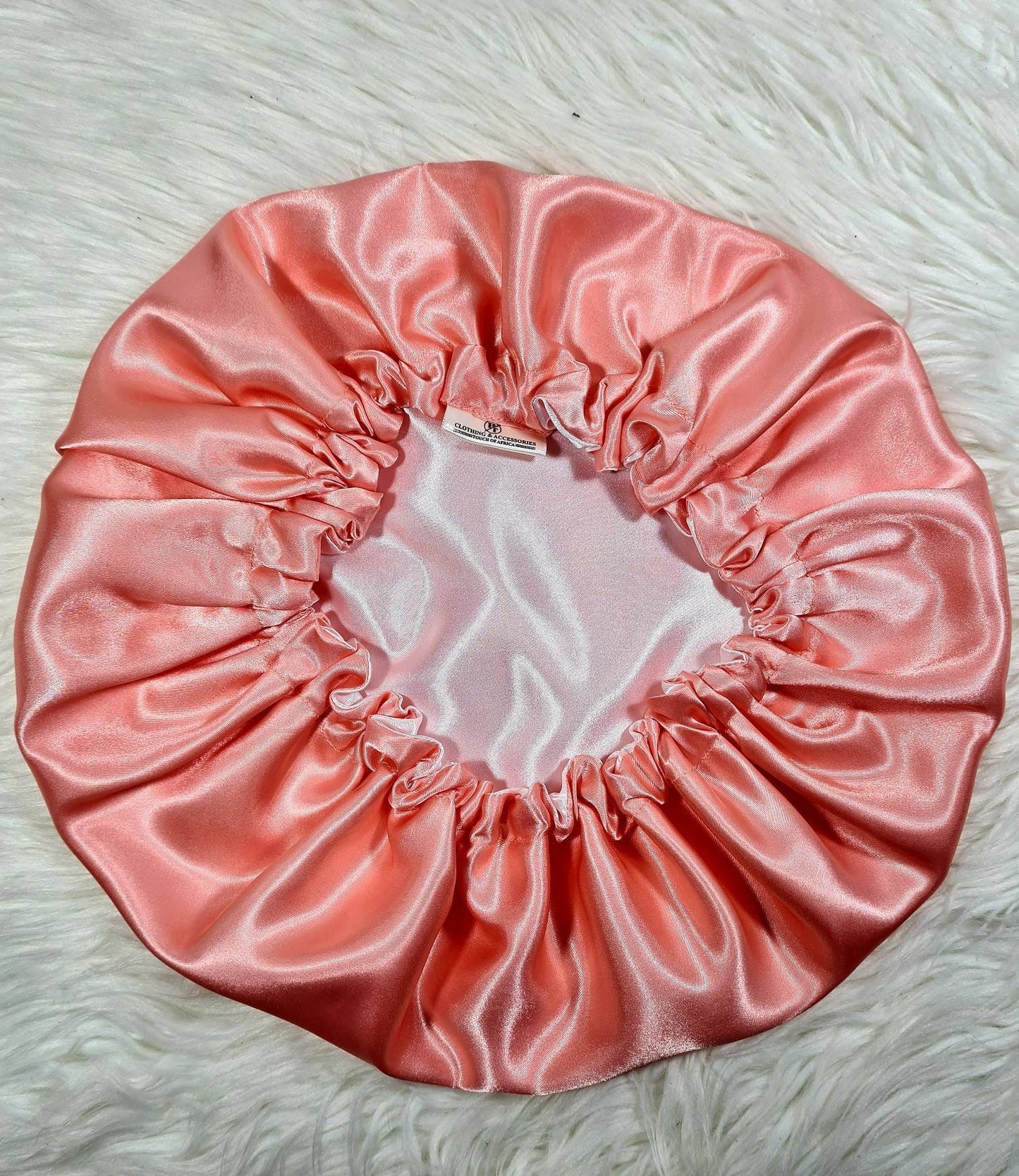 Perfect Fit Pink Reversible Satin Hair bonnet | Satin Elasticated, Sleep Hat Bonnet, Headscarf. Night Sleep, Protecting Hairstyle,