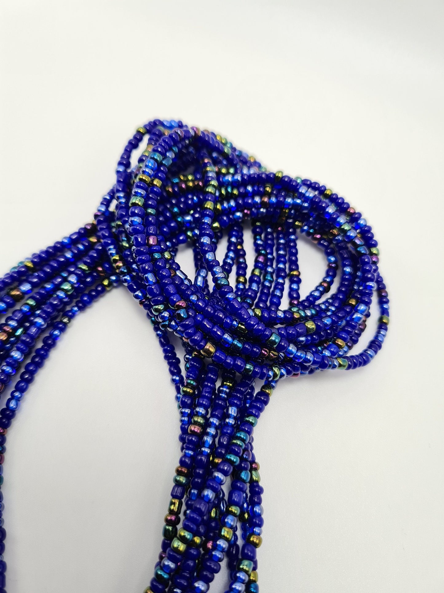 Blue Mix Waist Beads|On Sale Belly Chain Weight control African beads|belly beads| Ghana beads| Weight Tracker| Nigerian waist beads